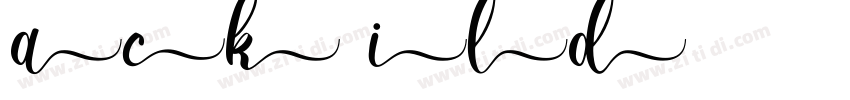 Back Wild字体转换